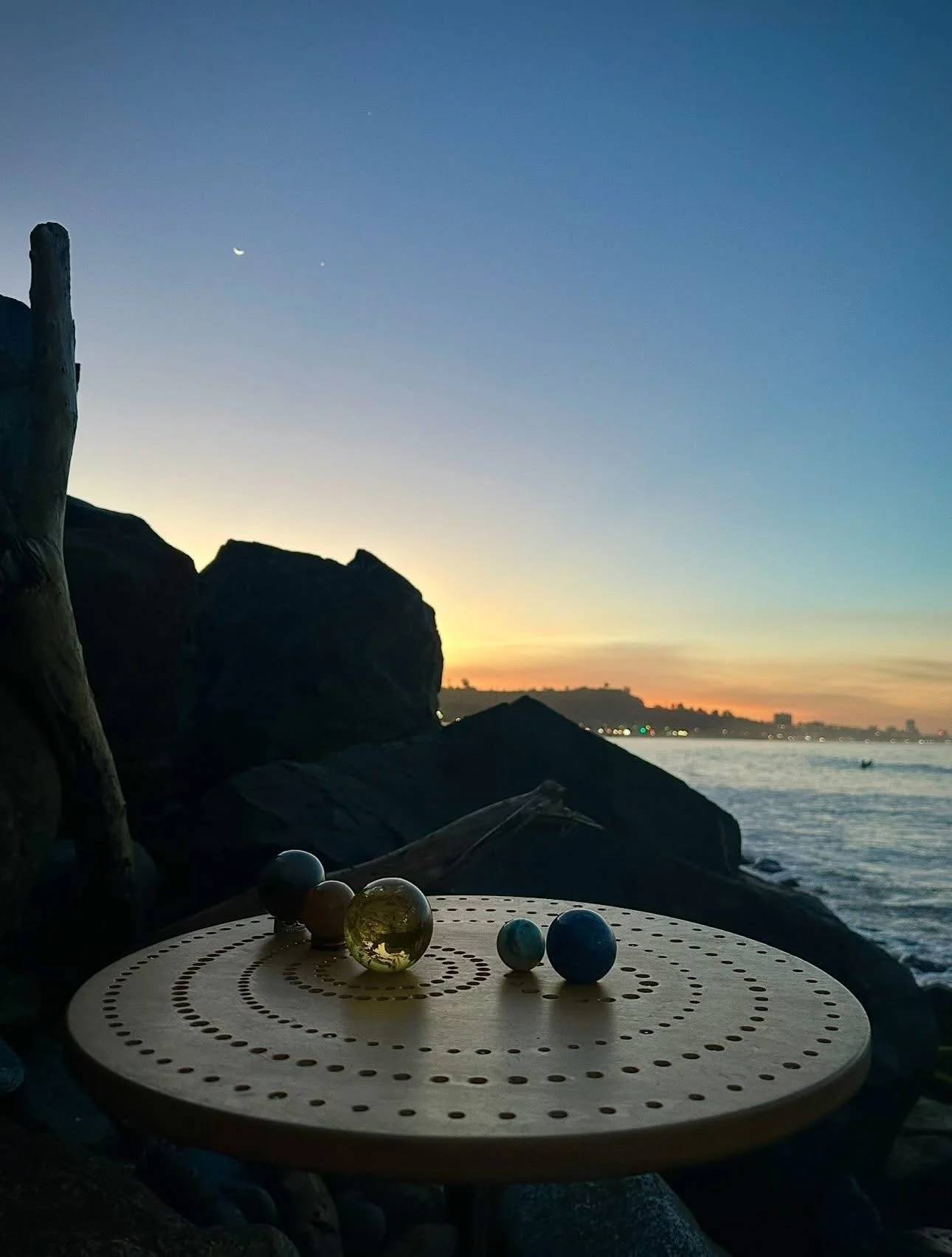 Title: The Brightest Conjunction (Waning Crescent Moon with Venus & Jupiter)