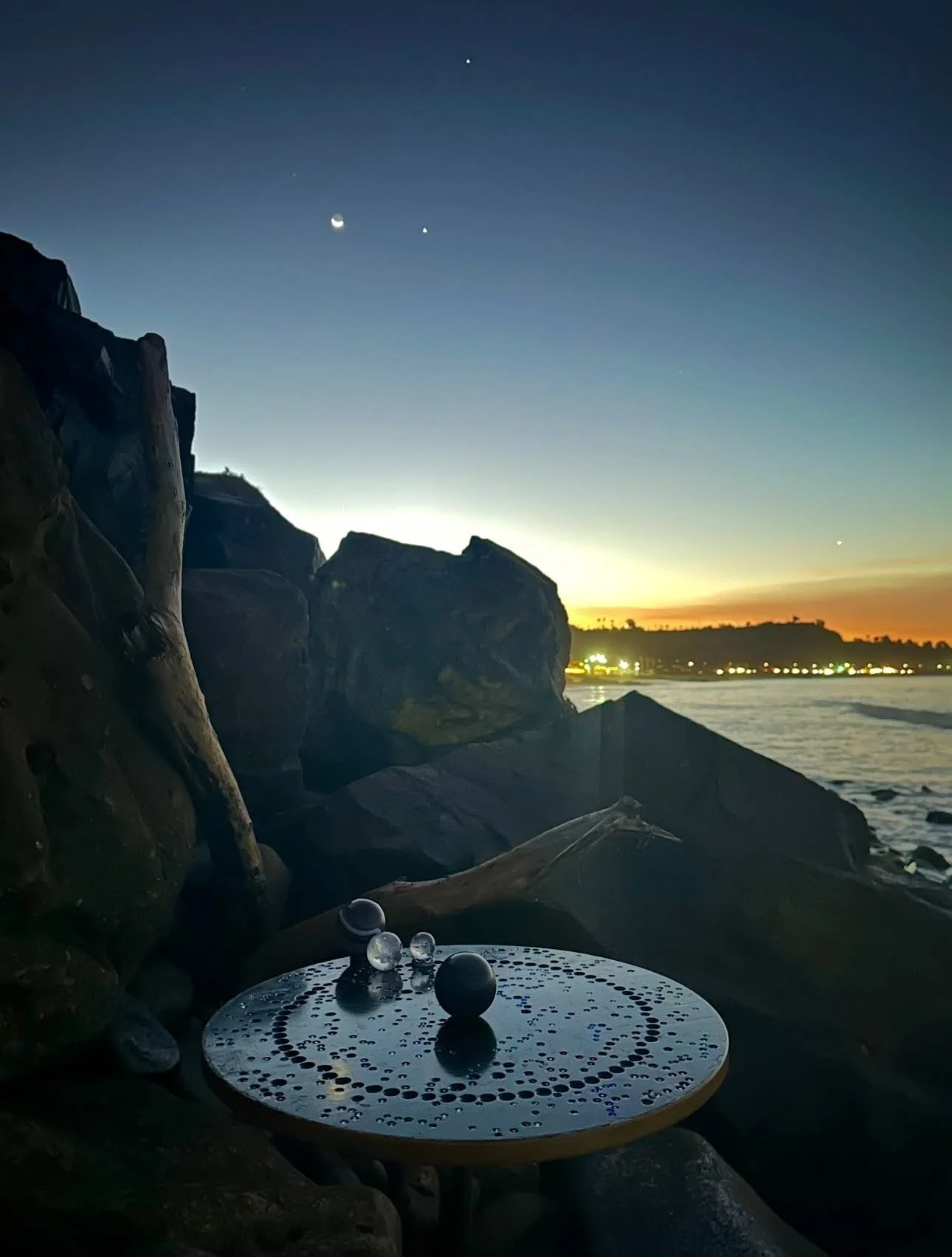 Title: The Brightest Conjunction (Waning Crescent Moon with Venus & Jupiter, Castor & Pollux)