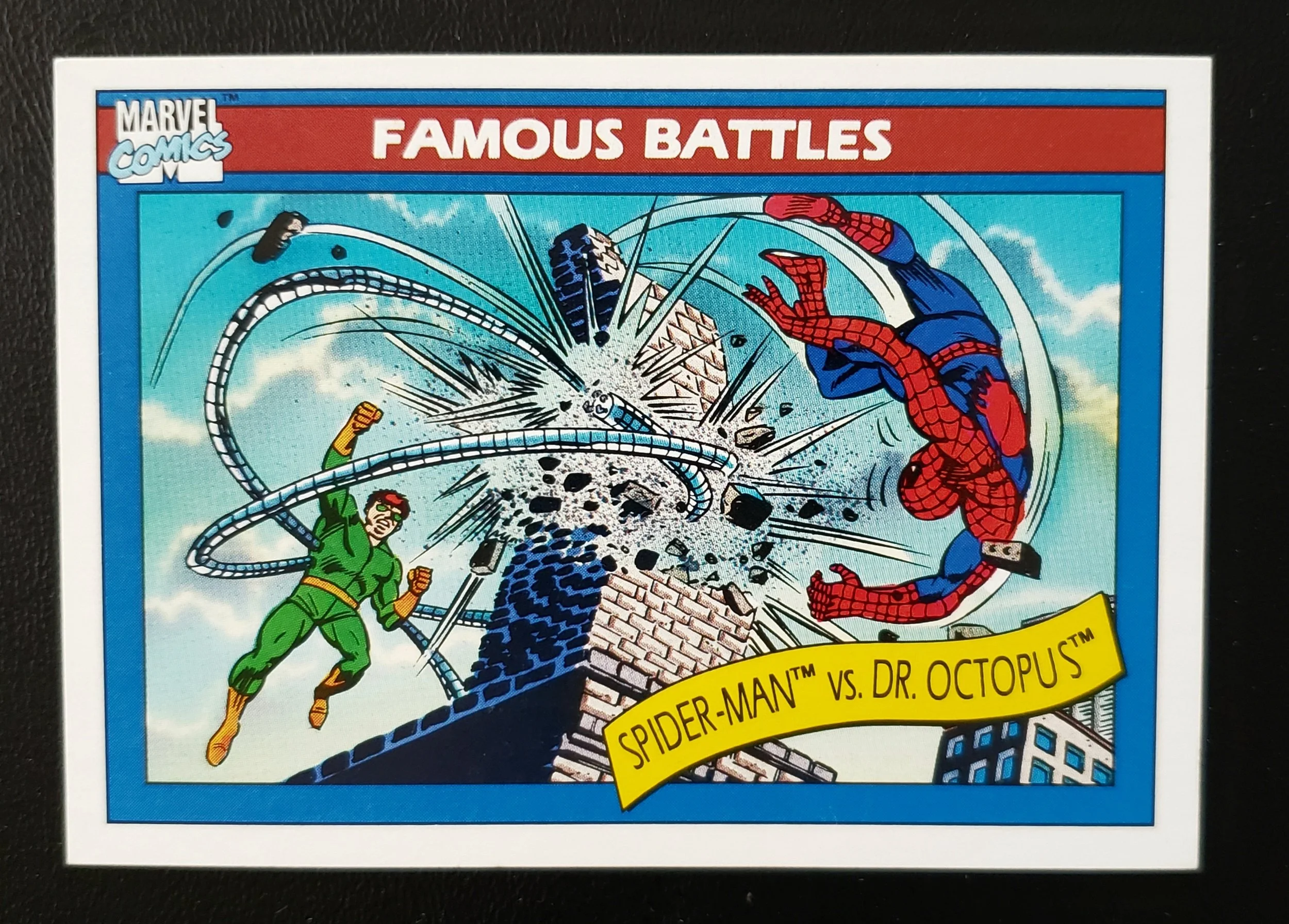 1990 Impel Marvel Universe Trading Cards - Famous Battles - Spider-Man vs. Dr. Octopus - #93