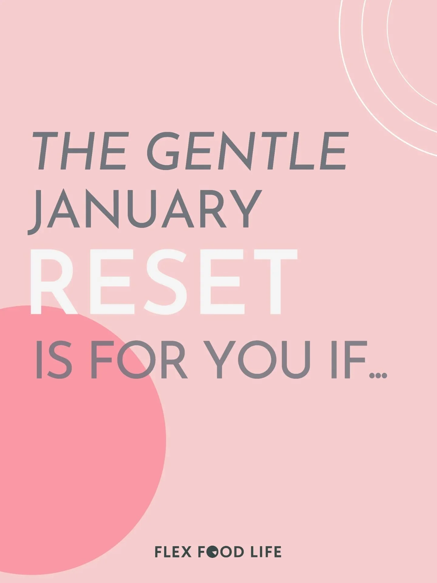 𝗧𝗵𝗶𝘀 𝗿𝗲𝘀𝗲𝘁 𝗶𝘀𝗻&rsquo;𝘁 𝗳𝗼𝗿 𝗲𝘃𝗲𝗿𝘆𝗼𝗻𝗲. And it&rsquo;s not meant to be.

The Gentle January Reset is for you if:
&bull; January feels heavier than it used to
&bull; You want structure, not another strict plan
&bull; You&rsquo;re 