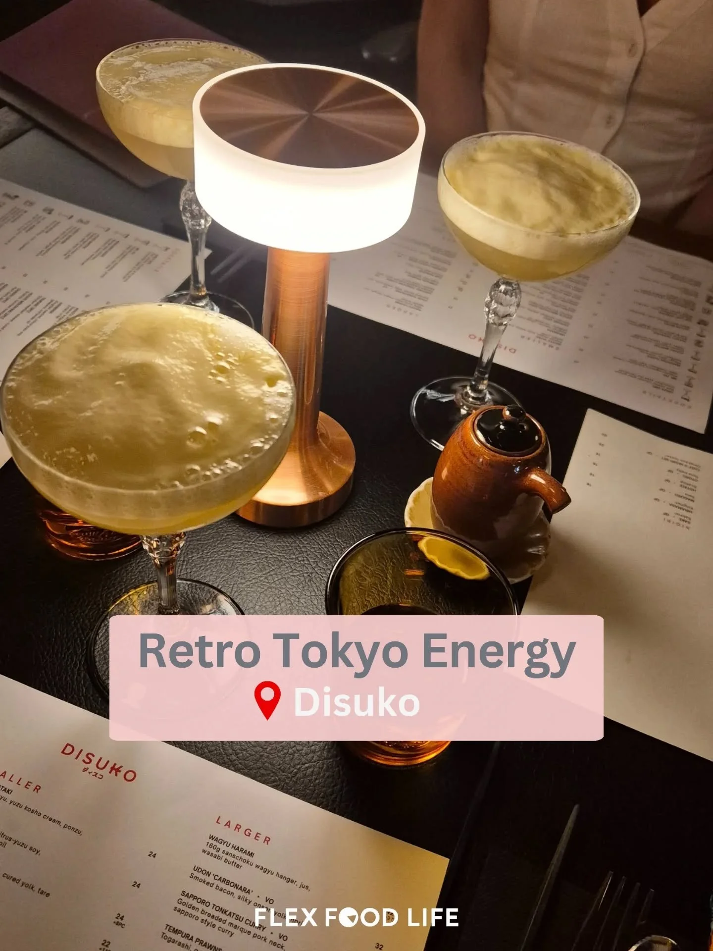 Weeknight dinner out with the girls at Disuko 🍸

Wow, what a vibe! Dark, buzzy, such a welcome to Melbourne! 

We went with the $55 Disuko Setto, which between the three of us meant a mix of 2 starters, 3 mains and 2 sides. 

Starters were easily th