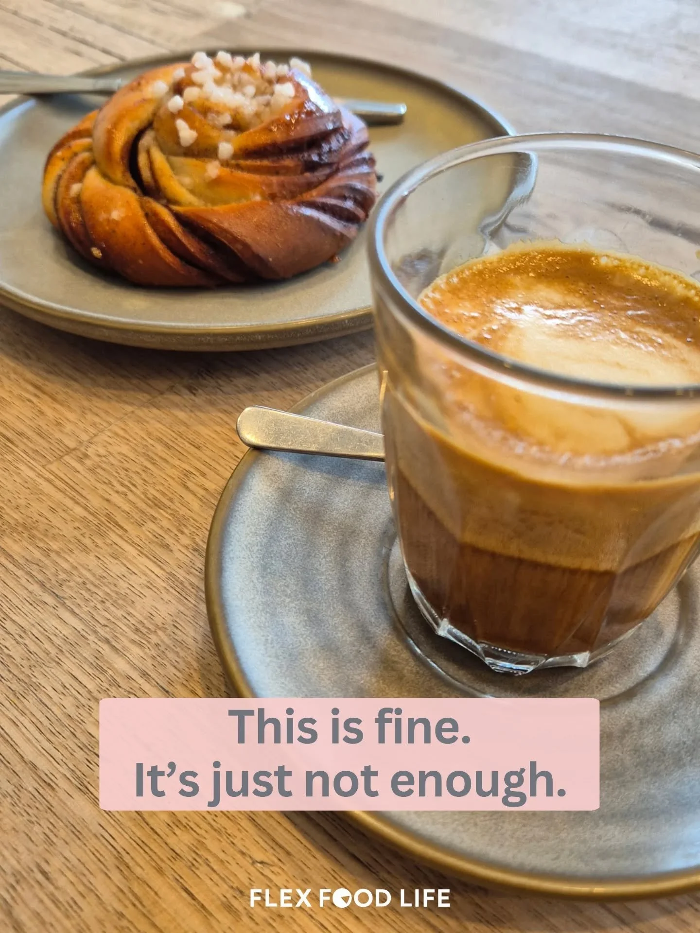This is fine.

It&rsquo;s just not enough.

And before anyone panics, I am not here to take away your coffee or your pastry. 😜

You can absolutely enjoy foods like this and still make progress.

But if this is your usual breakfast, then you&rsquo;re