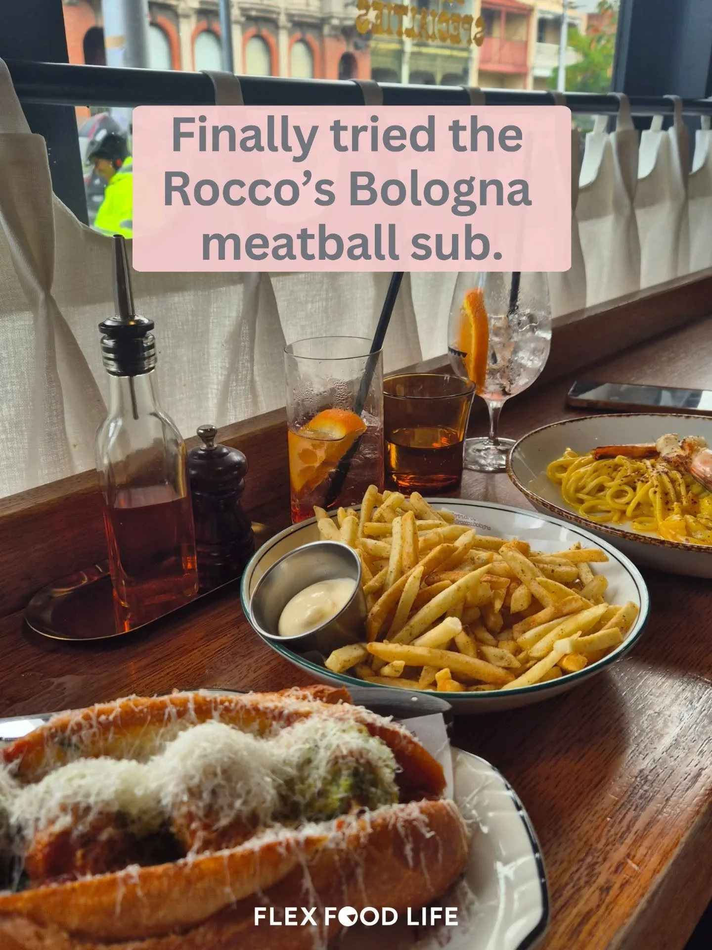 Finally made it to Rocco&rsquo;s Bologna!

The meatball sub had been on my radar for a while and even though I don&rsquo;t usually tolerate pork that well, but I was not going there and ordering around the thing I actually wanted.

The Rocco&rsquo;s 