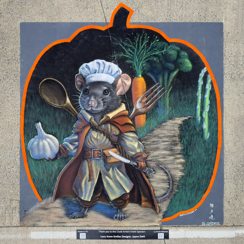 24.07.20 
“Sir Ris Affamée Embarks on a Quest” 
La Strada dei Pastelli 
Hillsboro, Oregon 
10’ x 10’