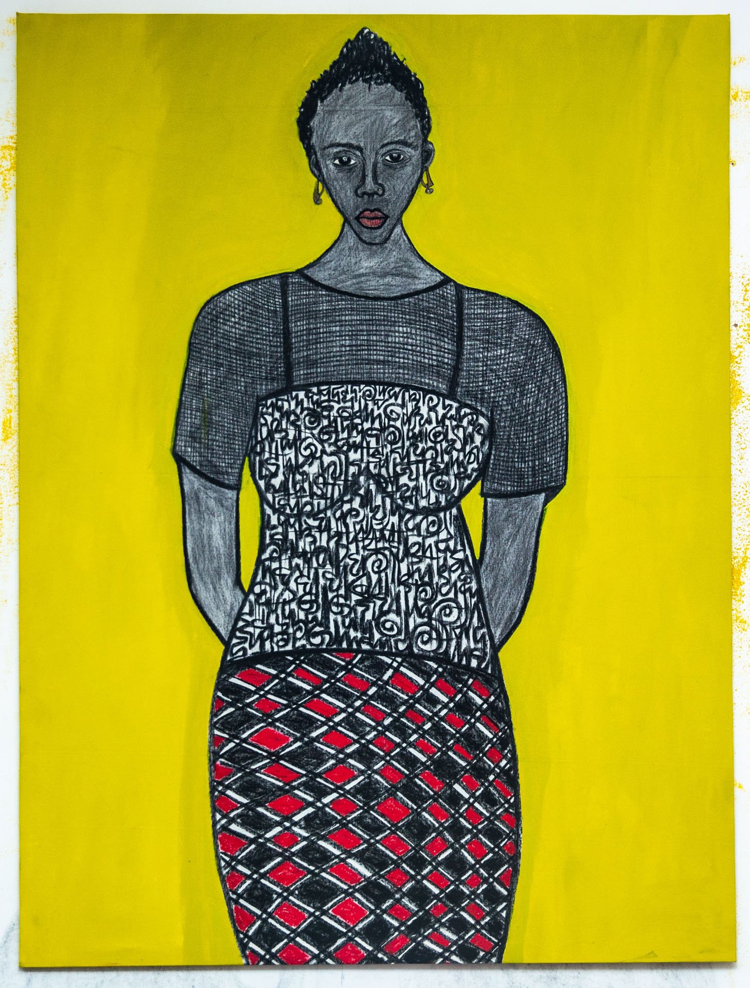 Eto-Okuku 4 | 2018 | Acrylic Charcoal on canvas | 49 x 65 in.
