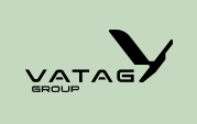 Vatag Group logo with a stylized wing symbol
