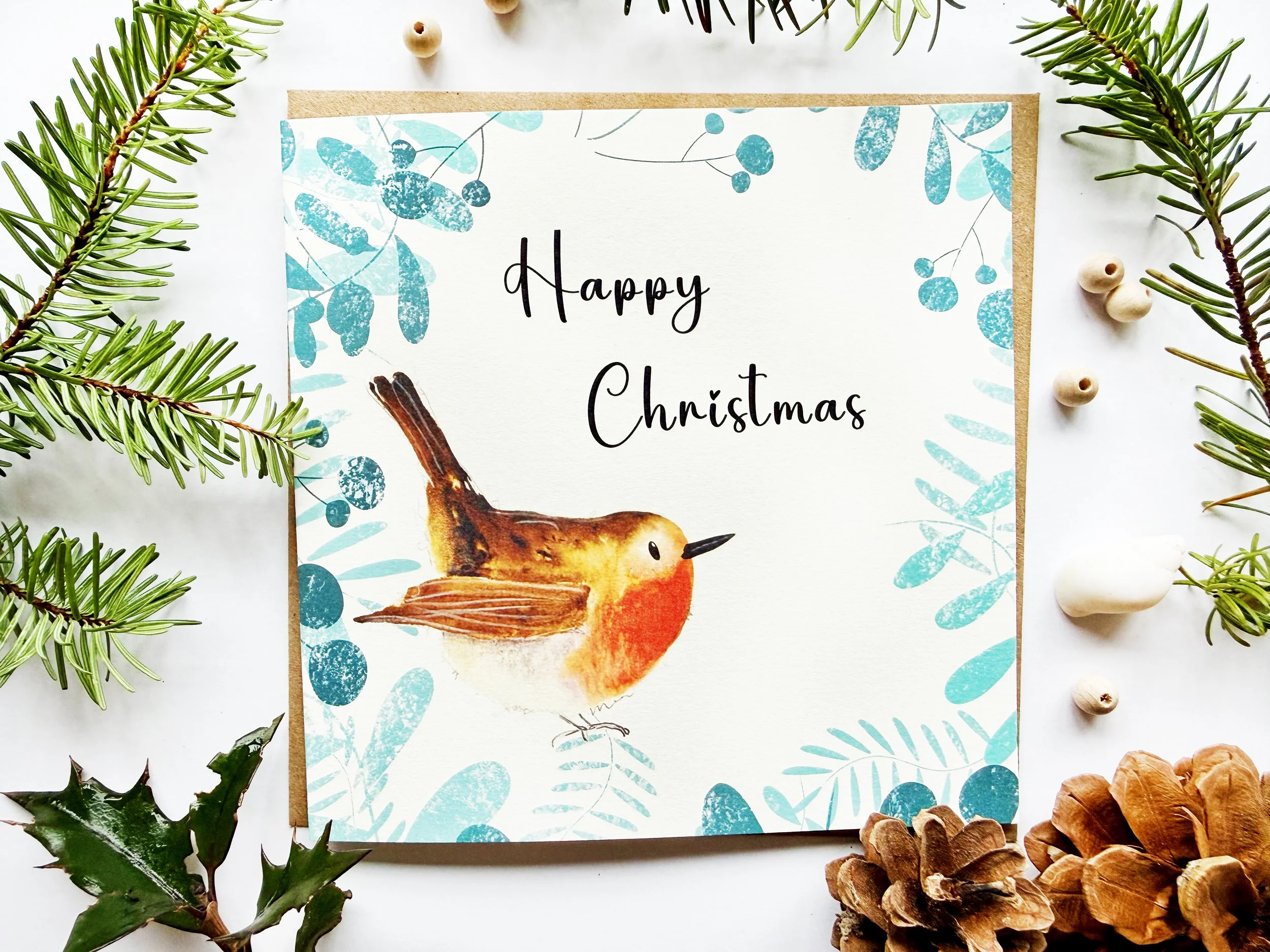 Robin Christmas card