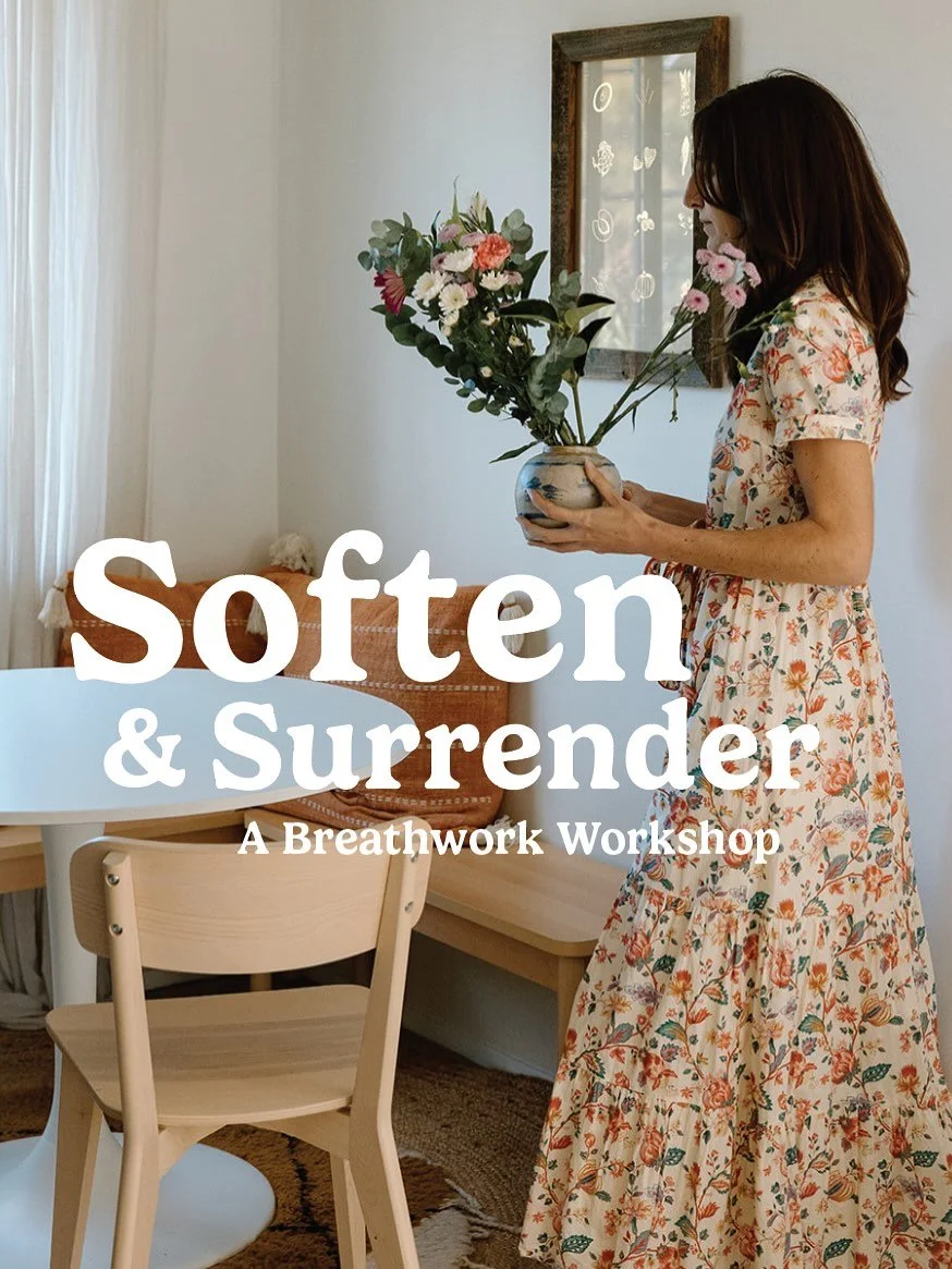 Soften &amp; Surrender: For those who try too hard.

Life is a divine intelligence that is moving through you and in service of you. The more you try to manipulate life, the messier it often becomes.

Join me if you&rsquo;re ready to Soften &amp; Sur