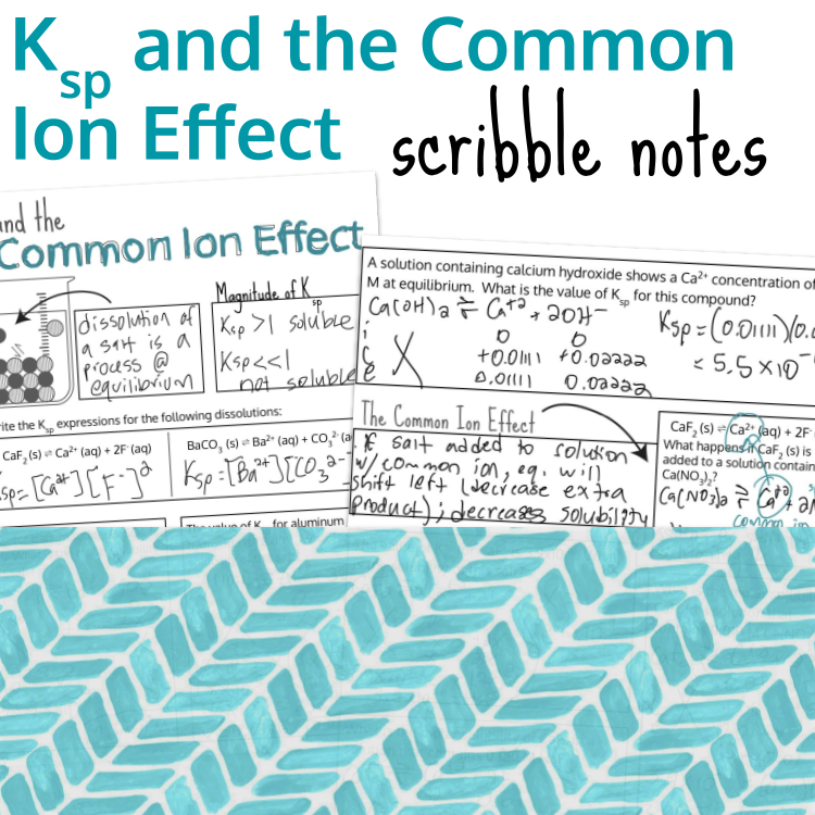 Ksp and the Common Ion Effect Scribble Notes Preview Images.png