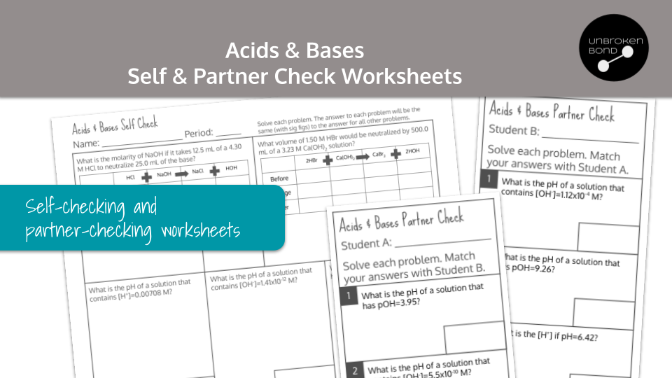 Acid Base Neutralization Worksheet