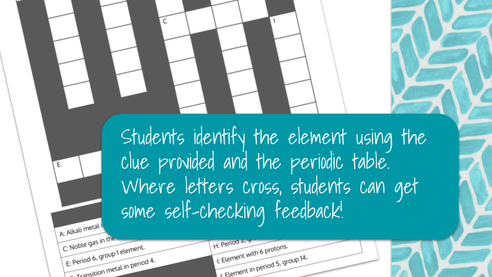 Periodic Table Cross Element Puzzle Preview Image 2