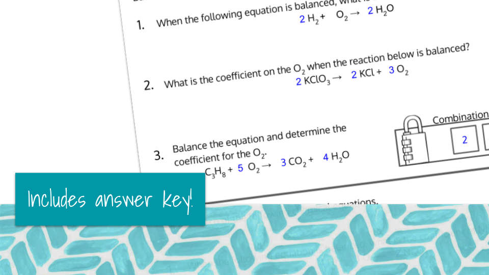 Balancing Chemical Equations Crack the Case Puzzle Preview Image 4