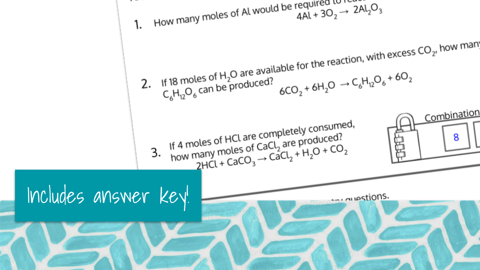 AP Chemistry Stoichiometric Ratios Crack the Case Puzzle Activity Preview Image 4