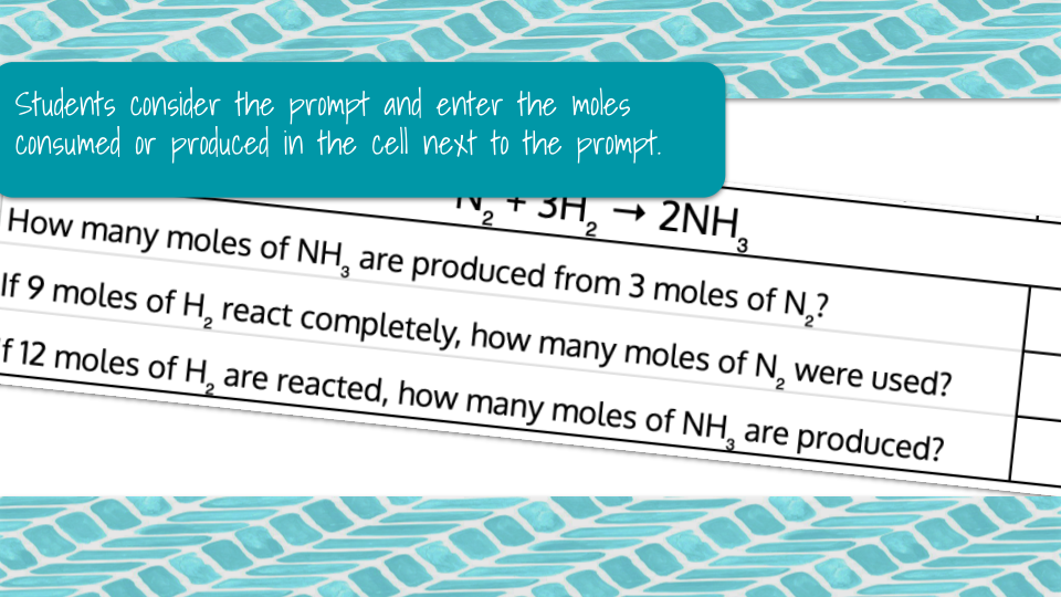Chemistry Stoichiometric Ratios Mole Ratios Pixel Art Preview Image 3