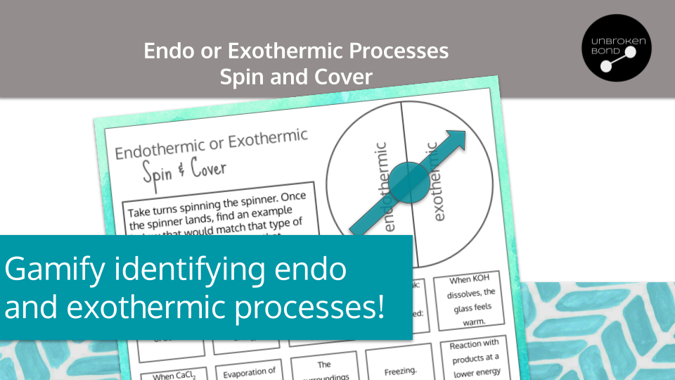 Endo or Exothermic Processes Spin and Cover Preview Image 1