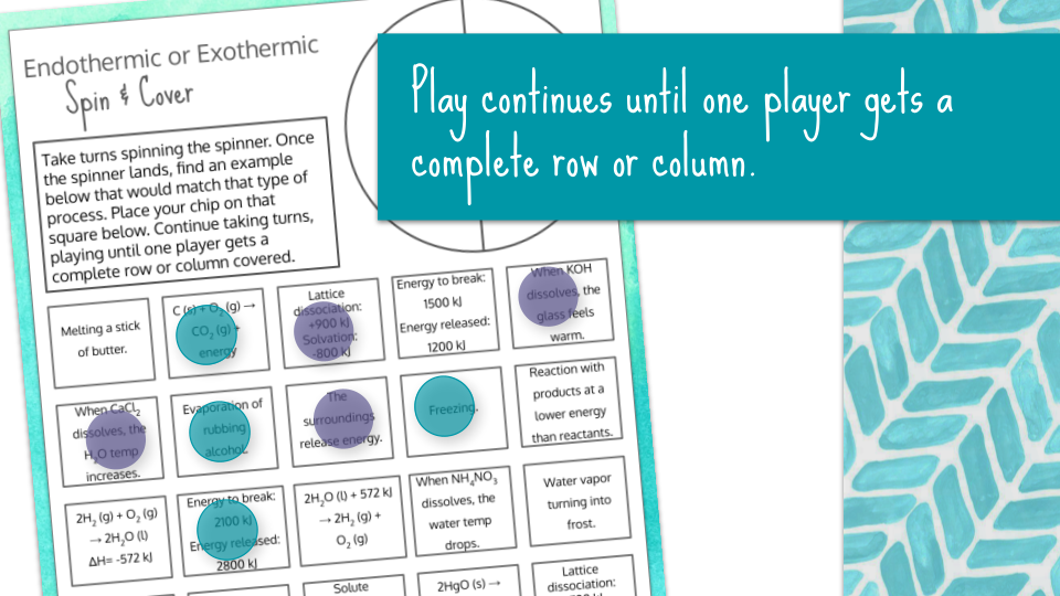 Endo or Exothermic Processes Spin and Cover Preview Image 3