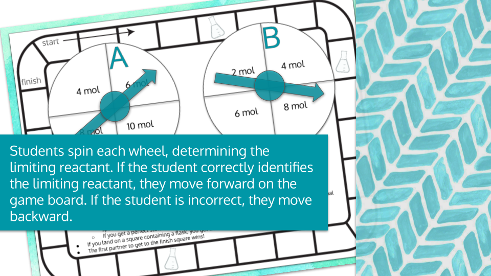 Limiting Reactant Spinner Game Board for Chemistry Preview Image 2