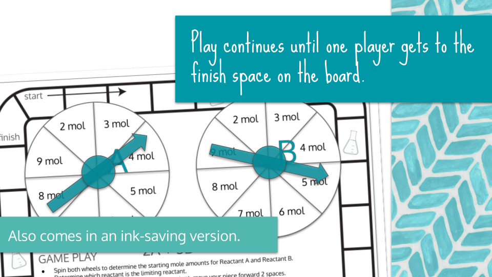 Limiting Reactant Spinner Game Board for Chemistry Preview Image 3