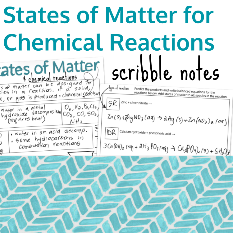 States of Matter for Chemical Reactions Scribble Notes Preview Images.png
