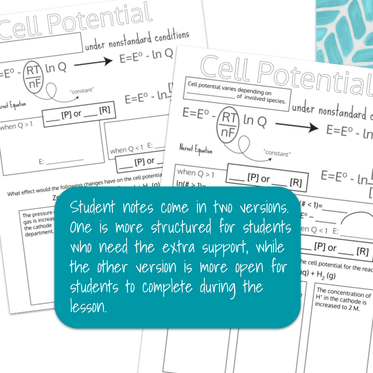 Cell Potential under NonStandard Conditions Scribble Notes Preview Images (1).png