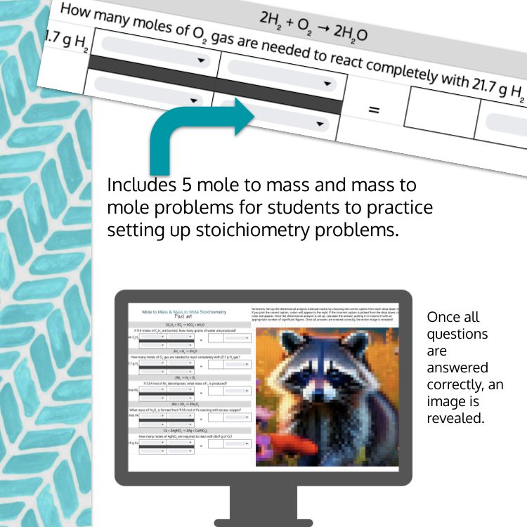 Mole to Mass & Mass to Mole Stoichiometry Pixel Art Preview Images (2).png