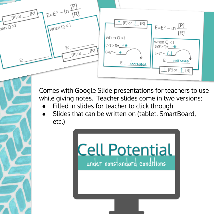 Cell Potential under NonStandard Conditions Scribble Notes Preview Images (2).png
