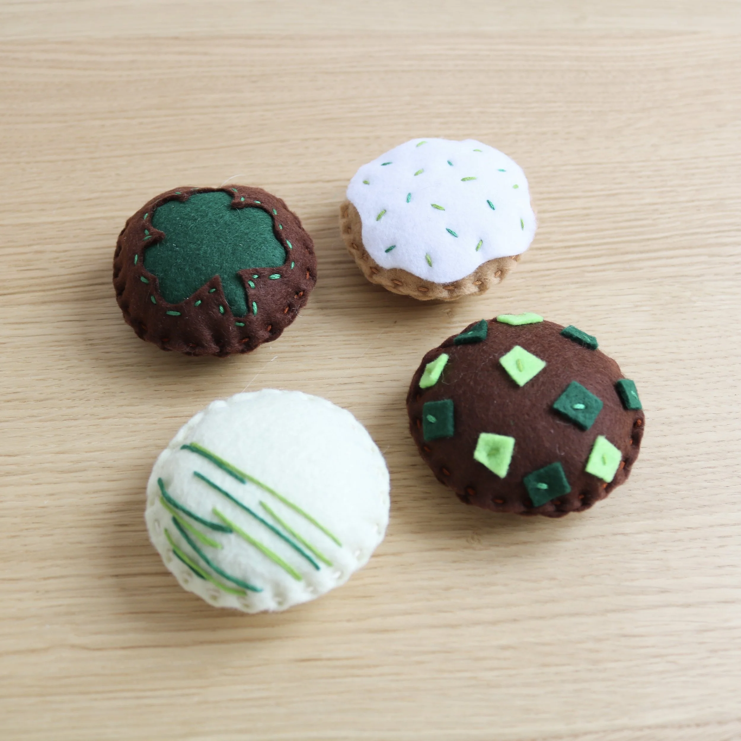 Nix and Vi St. Patrick's Day Felt Cookies (4 pcs.)