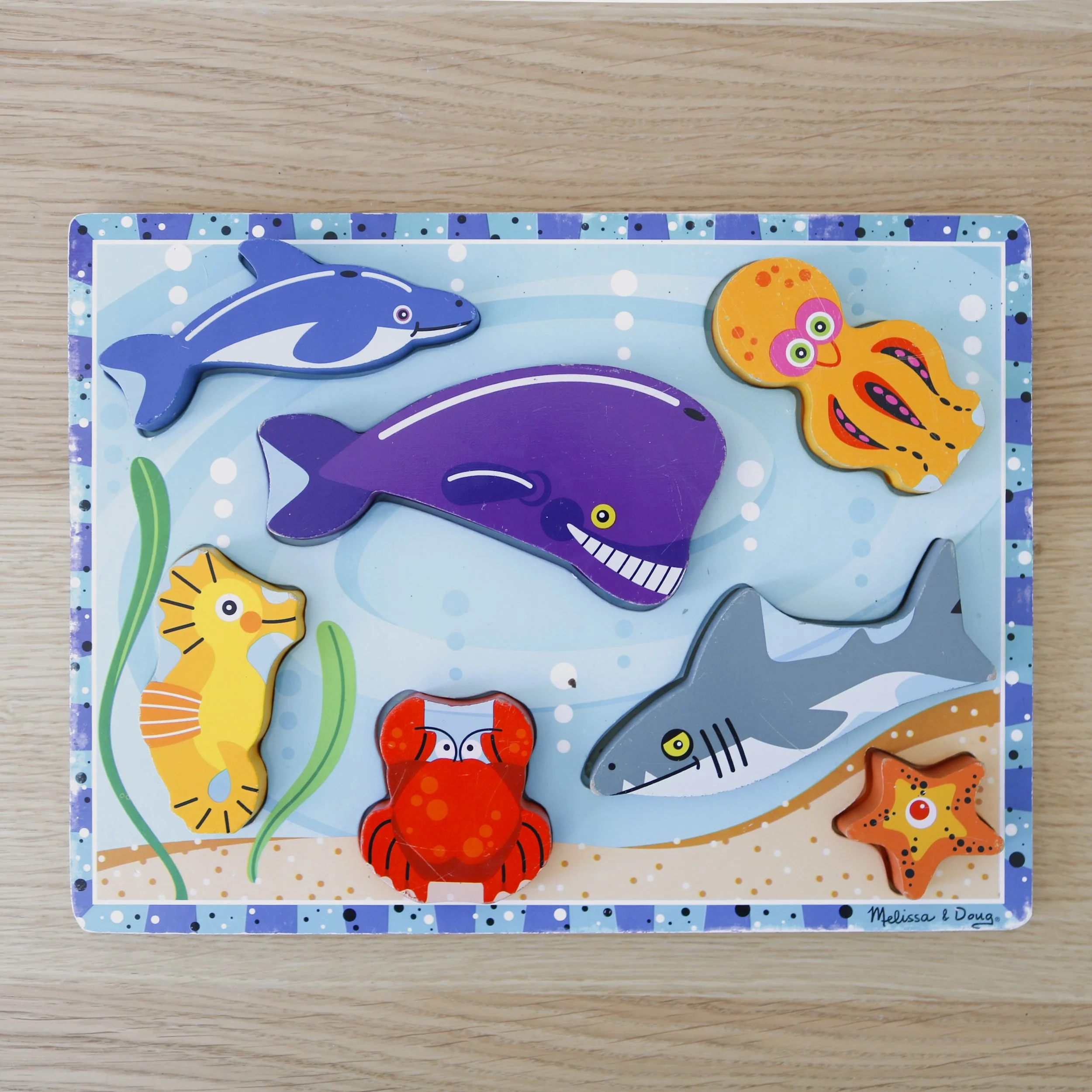 Melissa and Doug Sea Creatures Chunky Wooden Puzzle