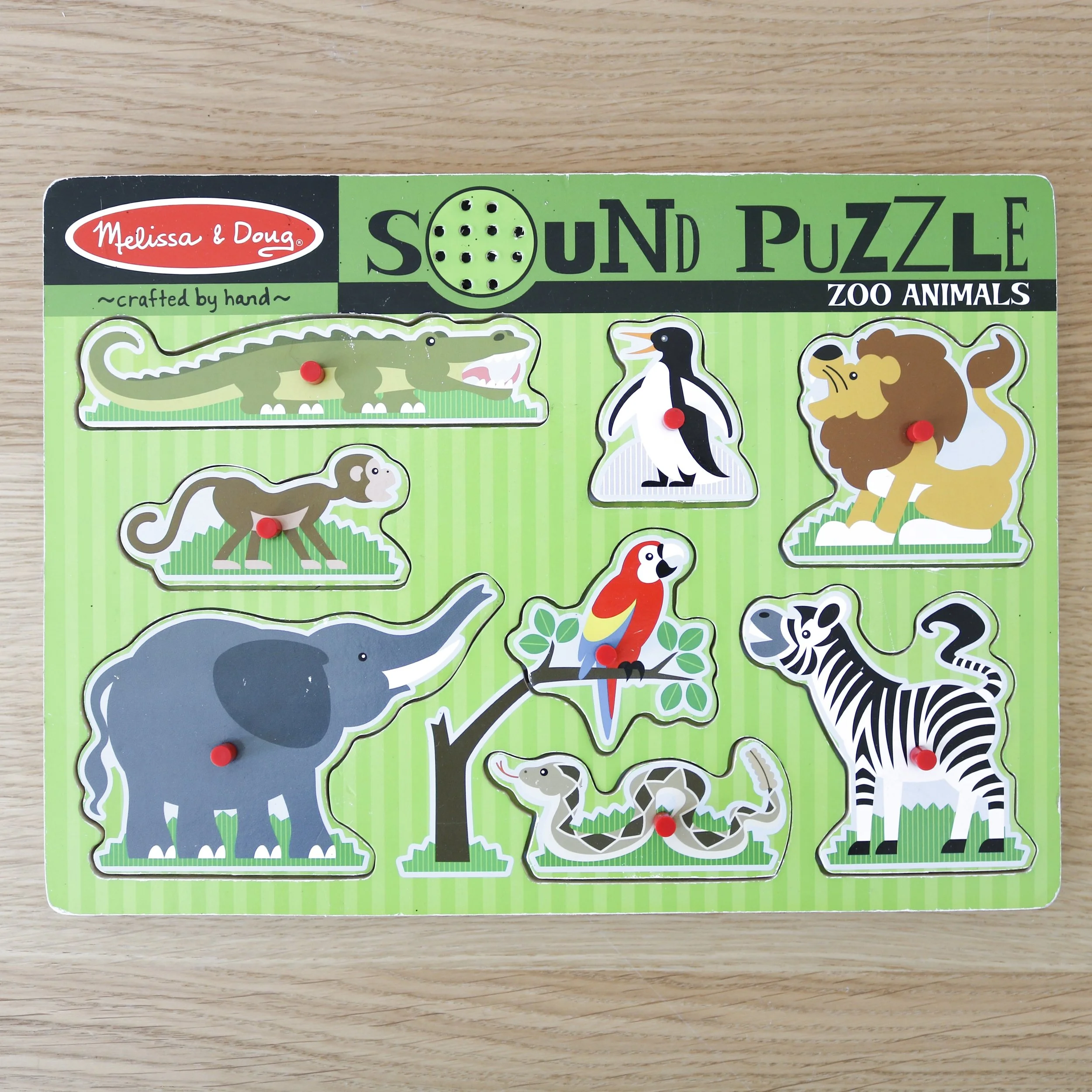 Melissa and Doug Zoo Animals Wooden Sound Puzzle