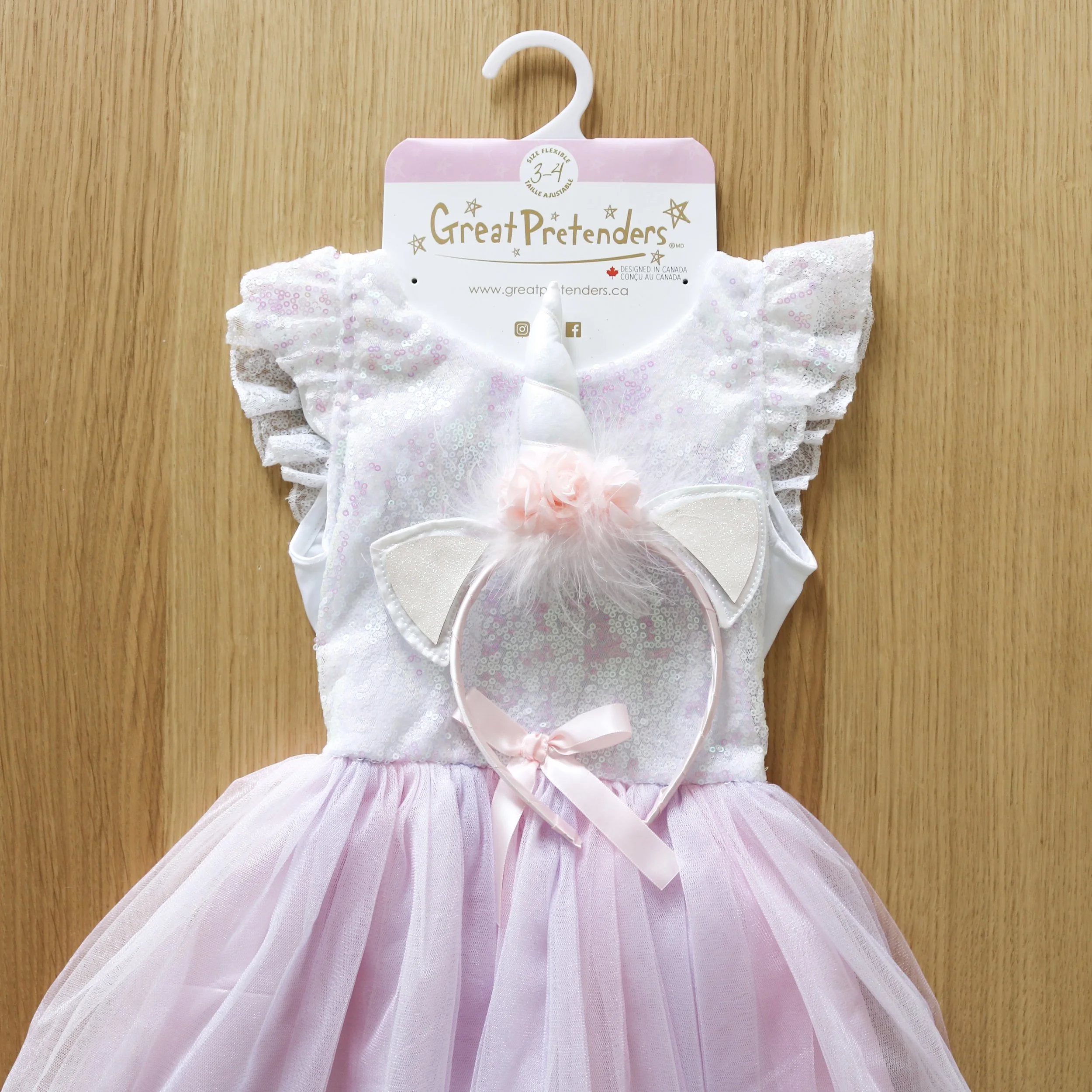 Great Pretenders Dreamy Unicorn Dress and Headband (Size 2-3)