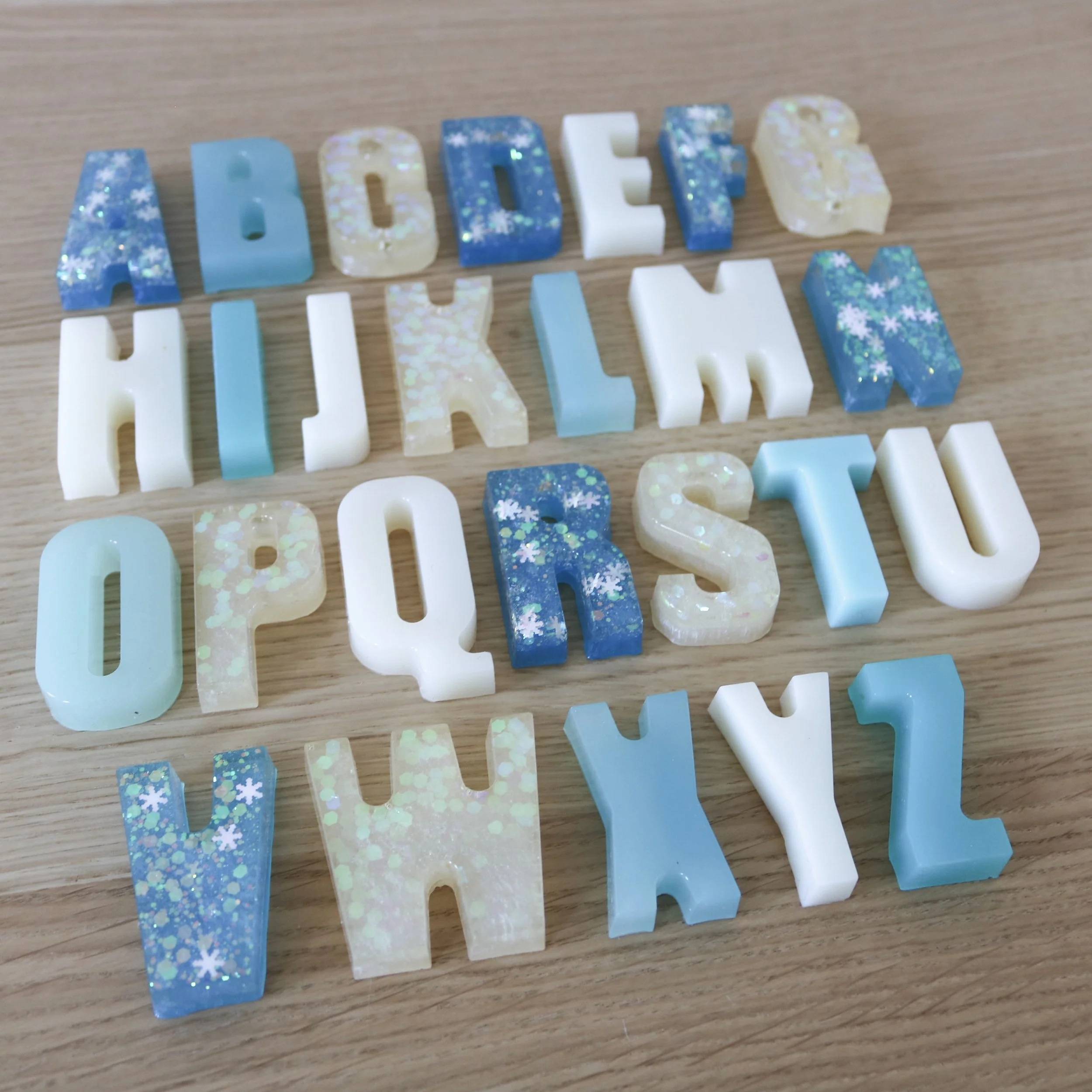 Little Play Lab Co. Snowflake Chunky Uppercase Resin Alphabet