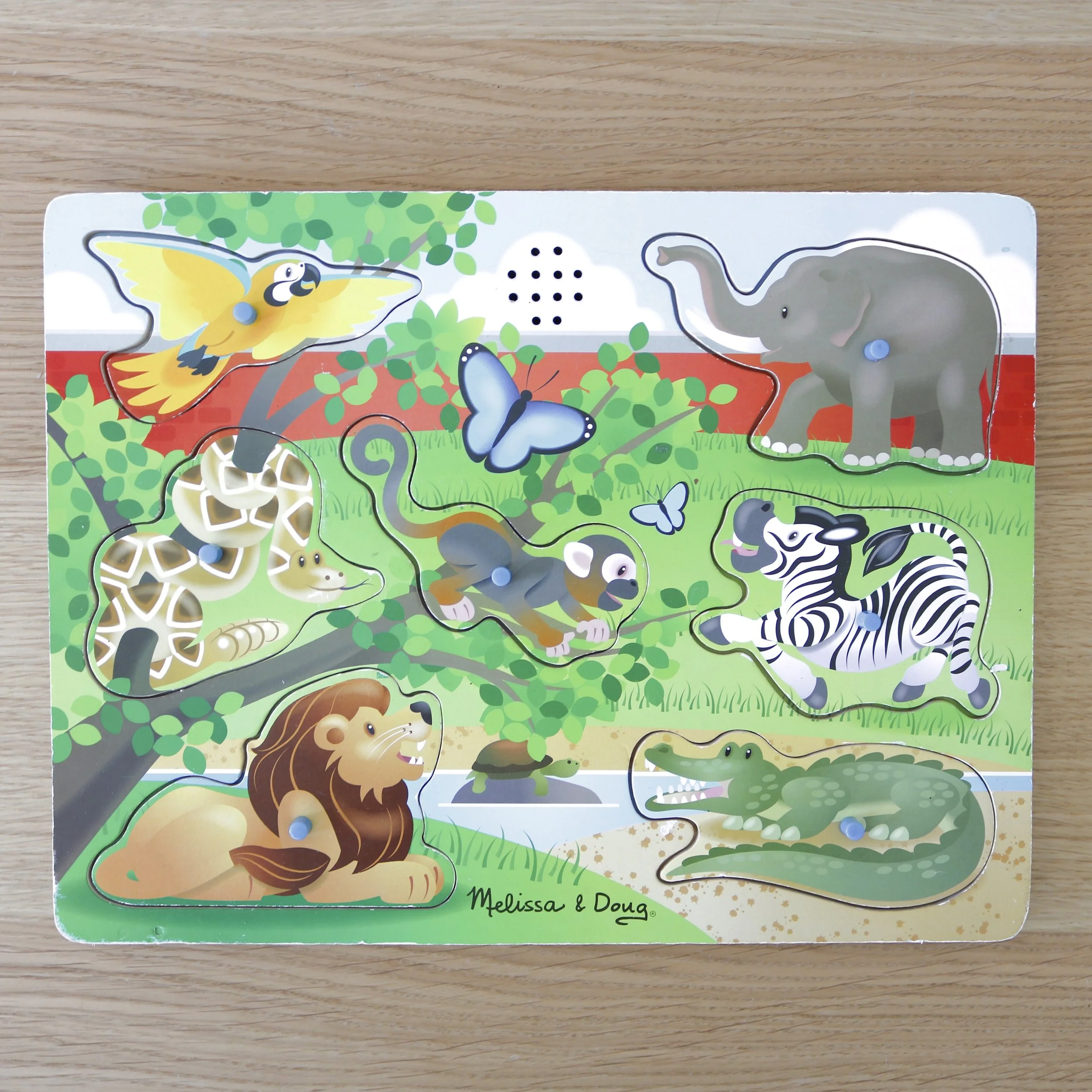 Melissa and Doug At The Zoo Wooden Sound Puzzle