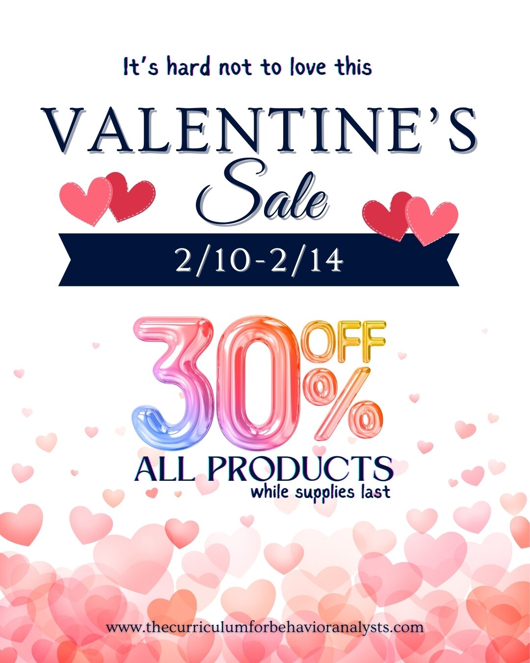 Get the ABA professional you 💕 the Valentine's gift of a lifetime during our Valentines Sale! 30 % off all products 2/10-2/14! 💝

 #BCBA #bcbasupervision #bcbasupervisor #remotesupervision #bcbaexam #bcbaexamprep #AppliedBehaviorAnalysis #BoardCert