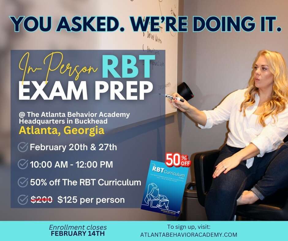 Come work with me!!!! :) Regardless of whether you are a current RBT who wants to get sharper, or a future RBT who wants to crush the exam AND have skills they can use IRL.... You're invited!  Head to our website to let us know you're interested and 