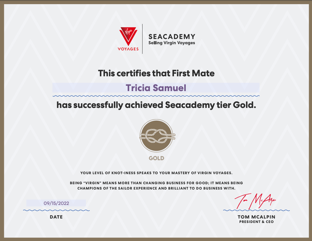 Virgin Voyages - Gold Tier