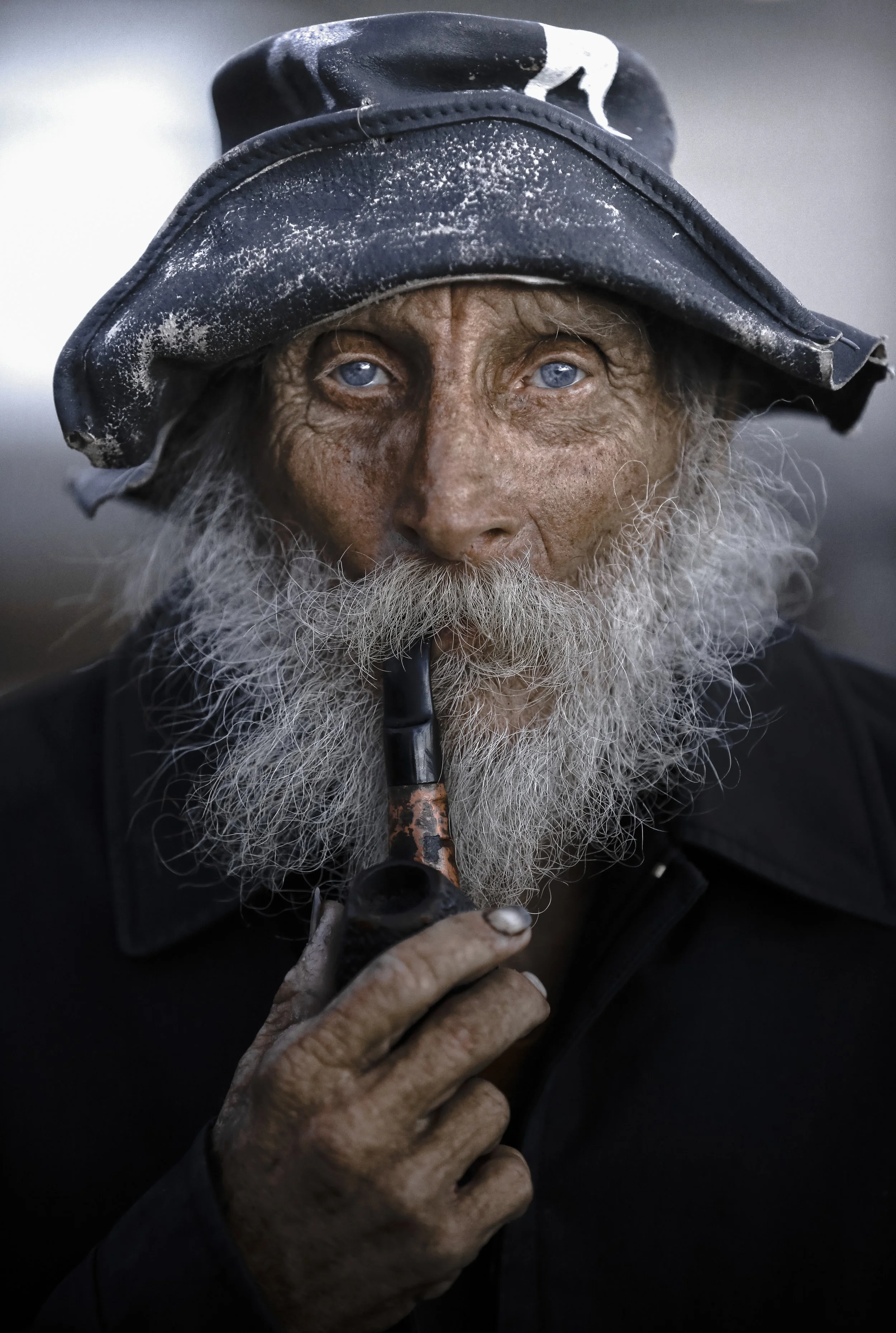 Packy by Broc Ellinger, limited edition fine art portrait of sailor with a pipe
