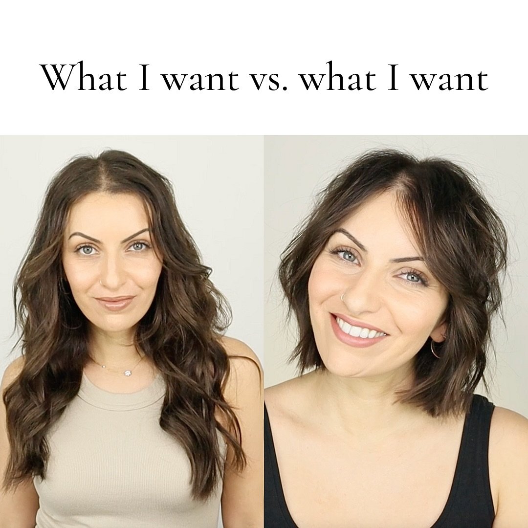 It&rsquo;s a never ending battle 🫠 Also obviously wanna be blonde so there&rsquo;s that 🫤 Who else?? 

Extensions from @luxyhair 💫 Use HS-LINA for a discount on your order 🤍 

#shortvslonghair