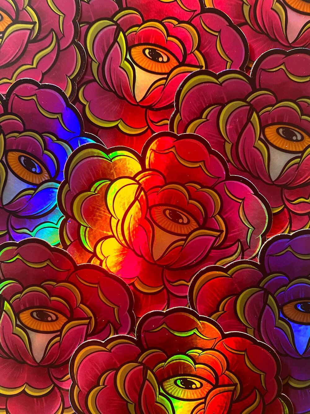 Holographic Flower Sticker