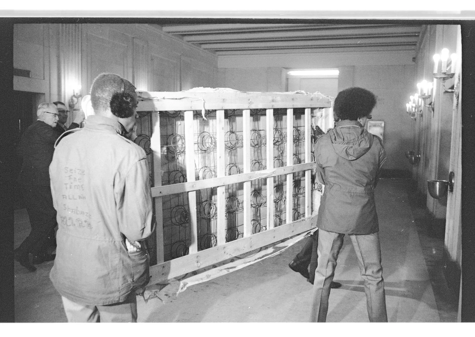 January 19, 1970. January 19, 1970. Panthers deliver evidence from the Fred Hampton and Mark Clark assassinations to the coroner's inquest. Several pieces of evidence were hidden at the Church of the Holy Covenant and Rev. Jim Reed's home. ST-1710128
