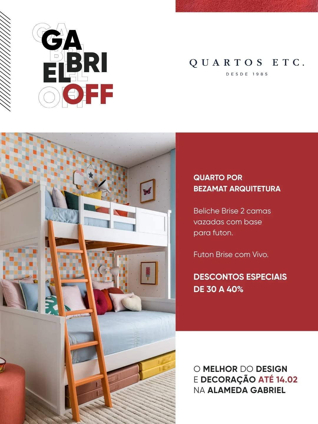 Dois produtos, um objetivo: transformar o quarto em um espa&ccedil;o de conforto e estilo.

BELICHE BRISE 2 CAMAS VAZADAS COM
BASE PARA FUTON

FUTON BRISE COM VIVO

Produtos: @quartosetc

📞 Atendimento e informa&ccedil;&otilde;es:
(11) 97683-2983

?