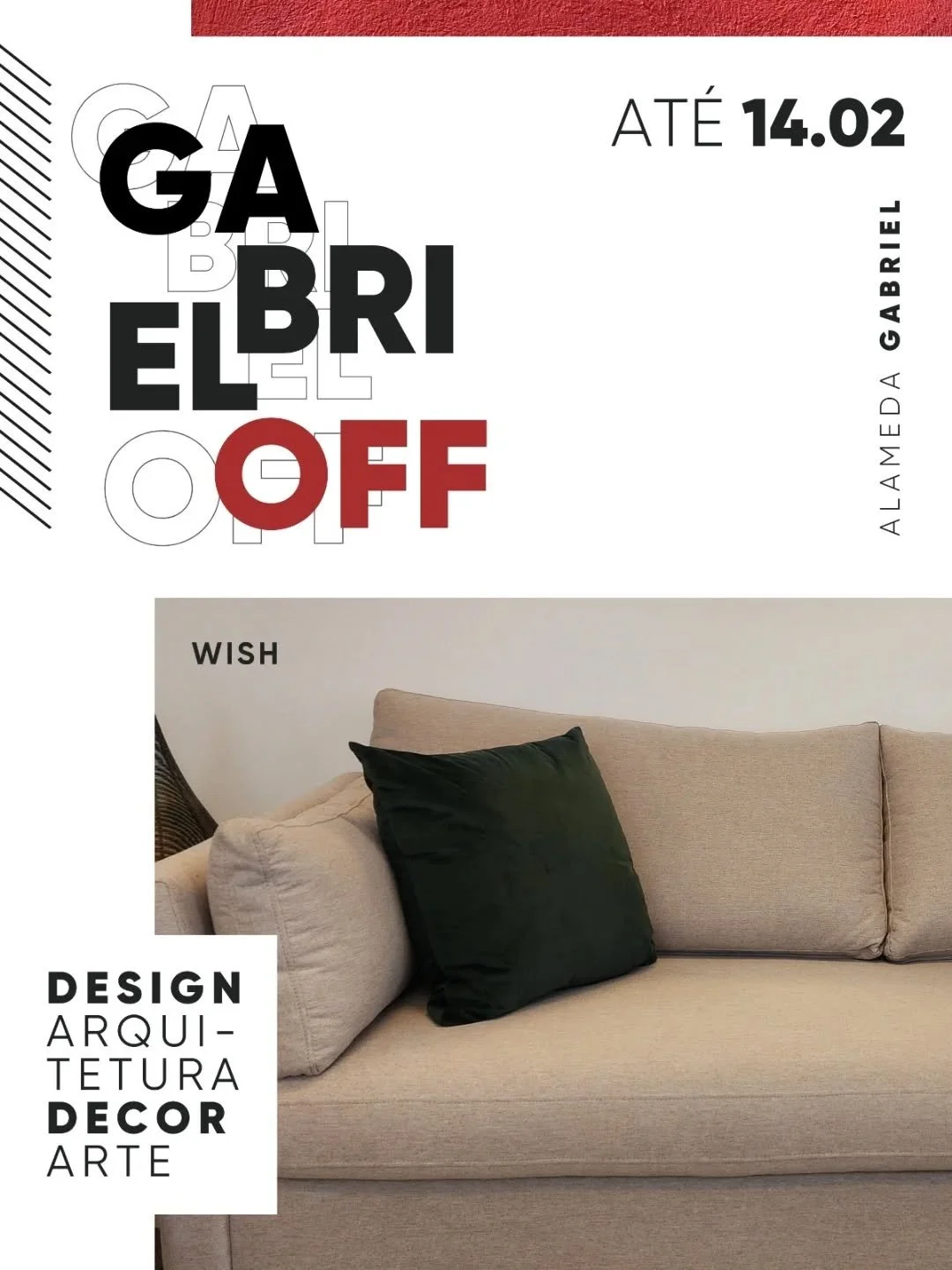 No GABRIEL OFF, a @wish.design apresenta seu olhar para o design, com m&oacute;veis e pe&ccedil;as que transformam espa&ccedil;os e destacam projetos.

📞 Atendimento e informa&ccedil;&otilde;es:
(11) 3060-9833

📍 Onde encontrar:
Alameda Gabriel Mon