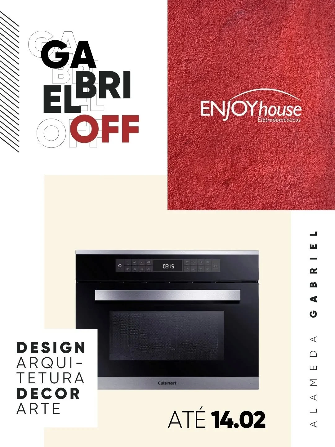 Cozinhas e ambientes bem planejados definem a participa&ccedil;&atilde;o da @enjoy.house no GABRIEL OFF, com propostas que valorizam o dia a dia e os projetos residenciais.

📞 Atendimento e informa&ccedil;&otilde;es:
(11) 3062-6069

📍 Onde encontra