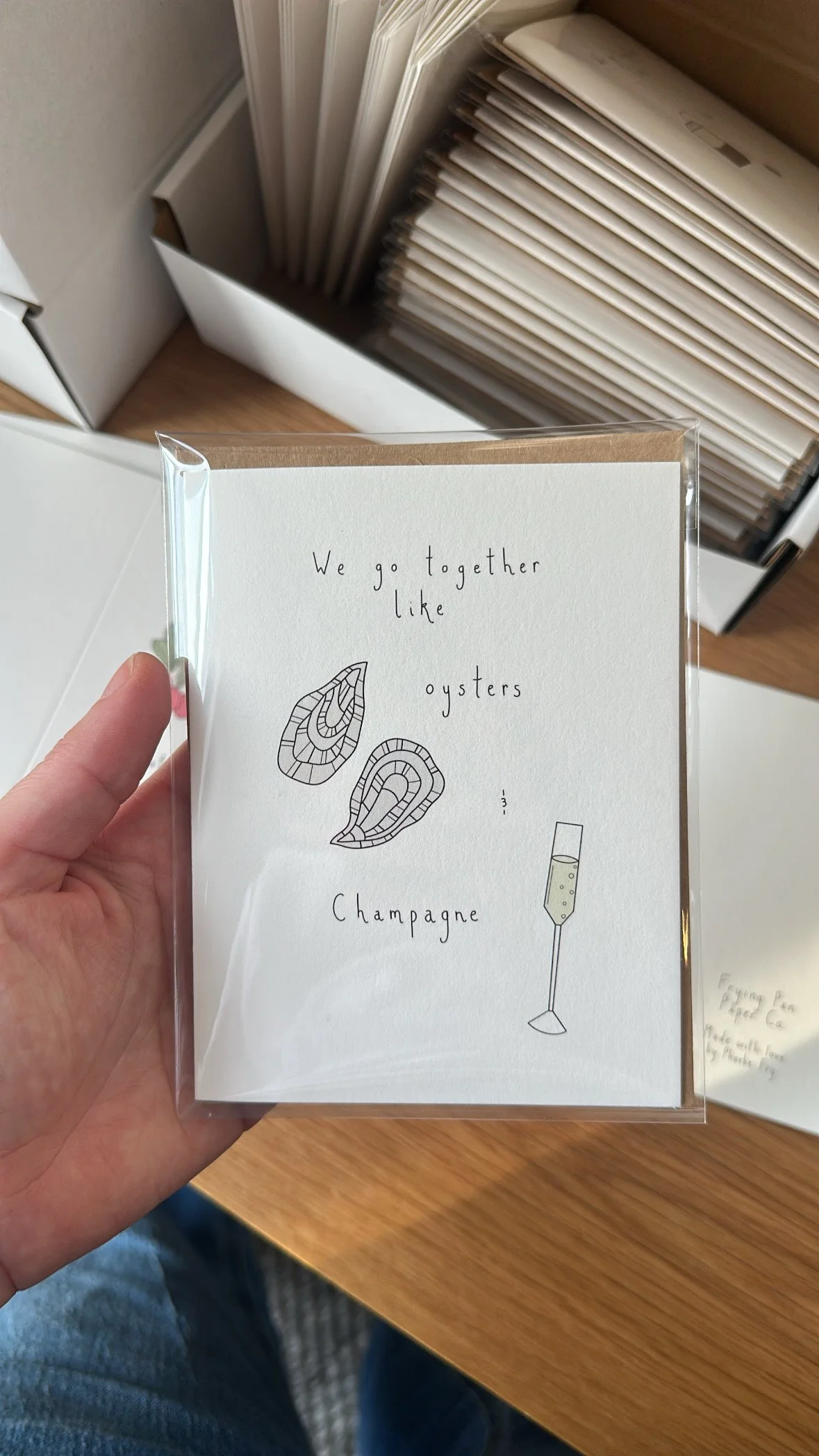 Oysters & Champagne Card