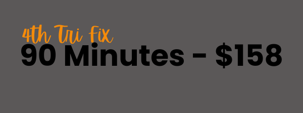 Text on a gray background reading: "4th Tui fix 90 Minutes - $158" in orange and black font.