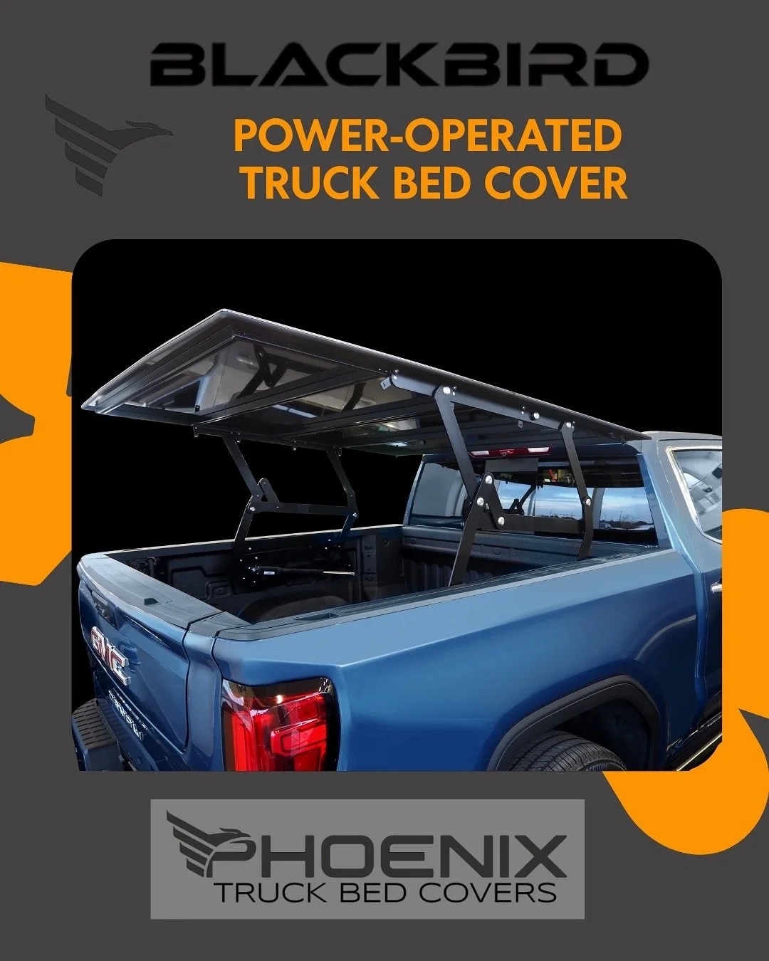 The Blackbird isn&rsquo;t just a truck bed cover &mdash; it&rsquo;s a complete re-engineering of what protection and performance should look like.
Every feature is designed with purpose, precision, and the driver in mind.

⚡ Power-Operated Convenienc