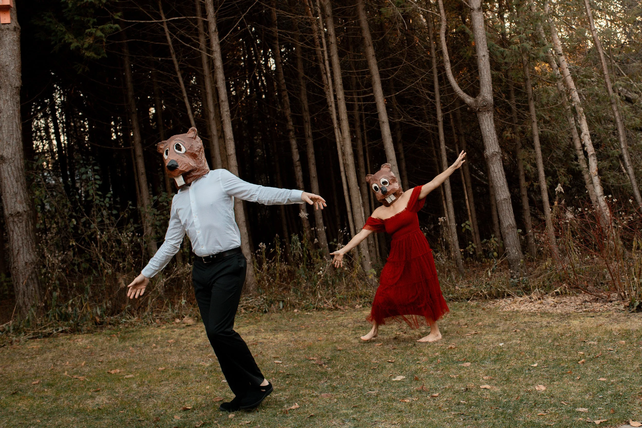 A Playful, Cozy Anniversary Session at Birchwood Luxury Camping