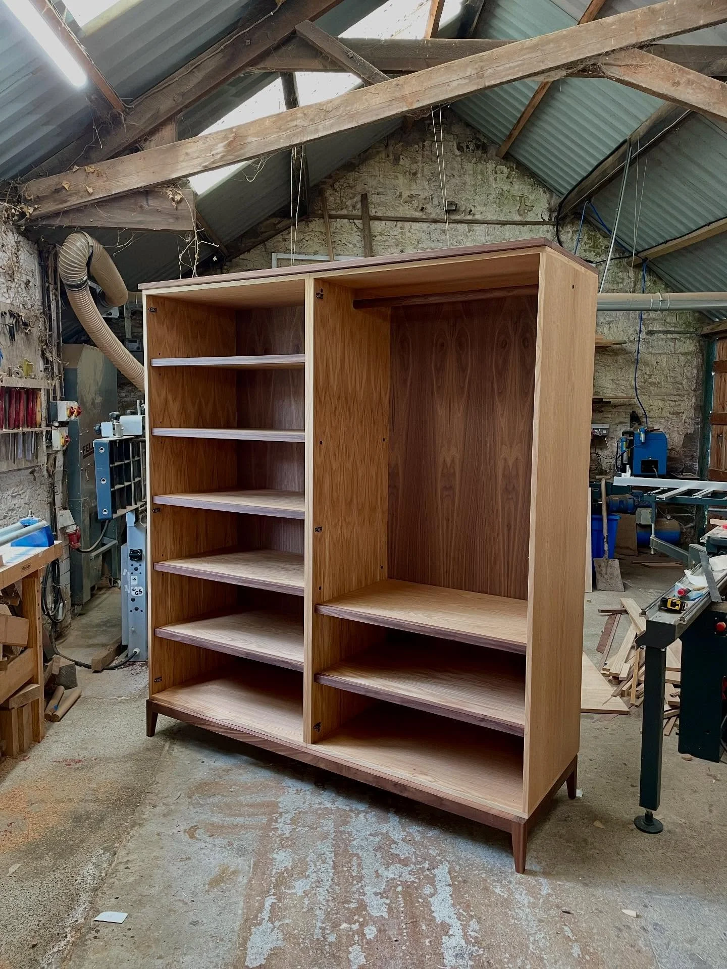 Another big Stilt #wardrobe taking shape. Made from oak and walnut and tricky to move around the workshop!