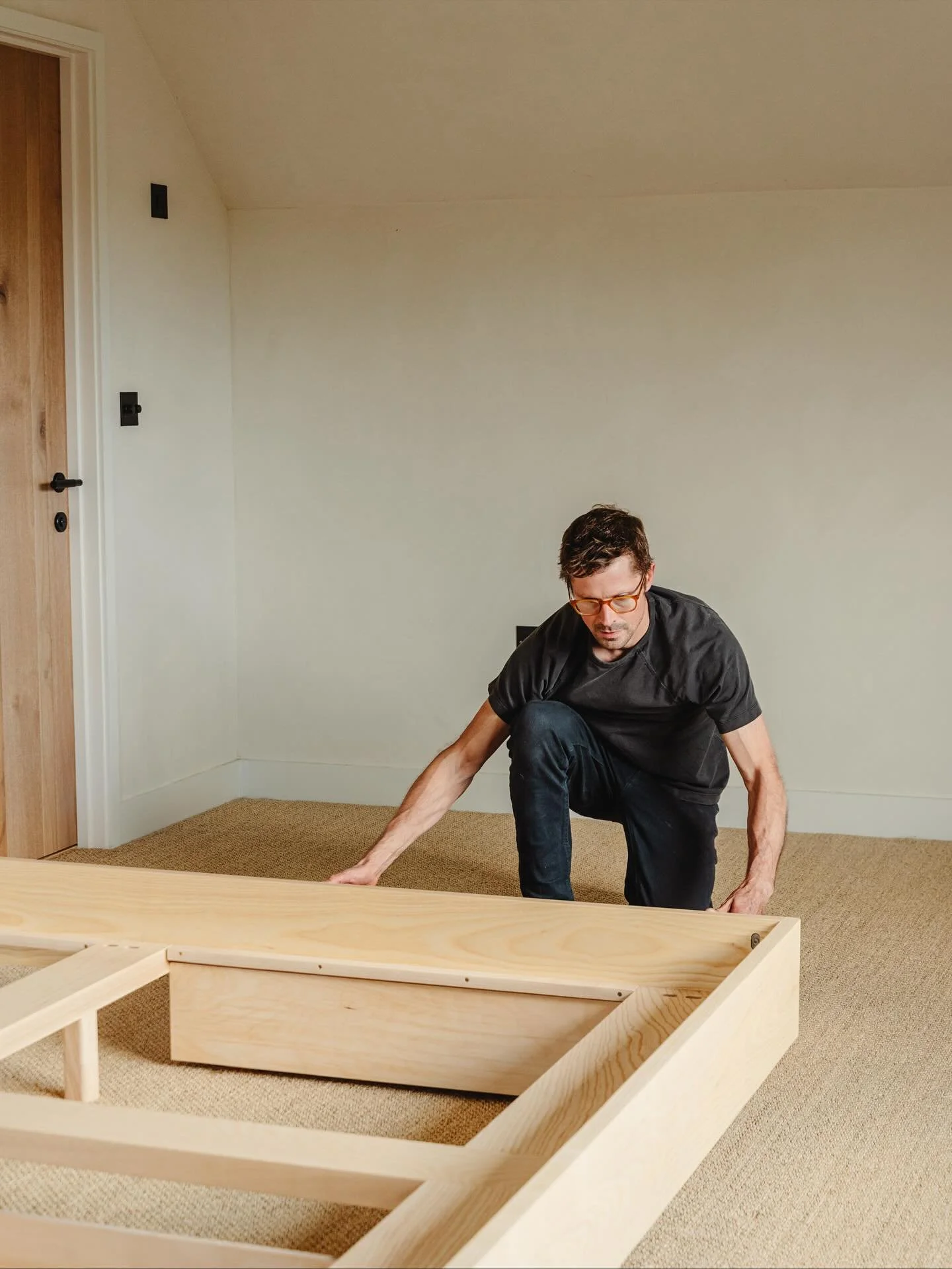 Assembling one of our revamped Border beds. Photographed in ash, also available in oak and walnut.