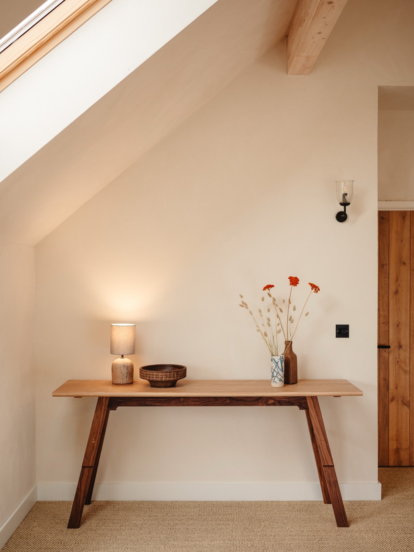 Modern lines. Old-school craftsmanship.

Our Oak + Walnut Mason Console Table brings together wedged joints, sculpted legs, and clean, confident style&mdash;and it&rsquo;s currently in our website sale, along with a handful of other hand-picked piece