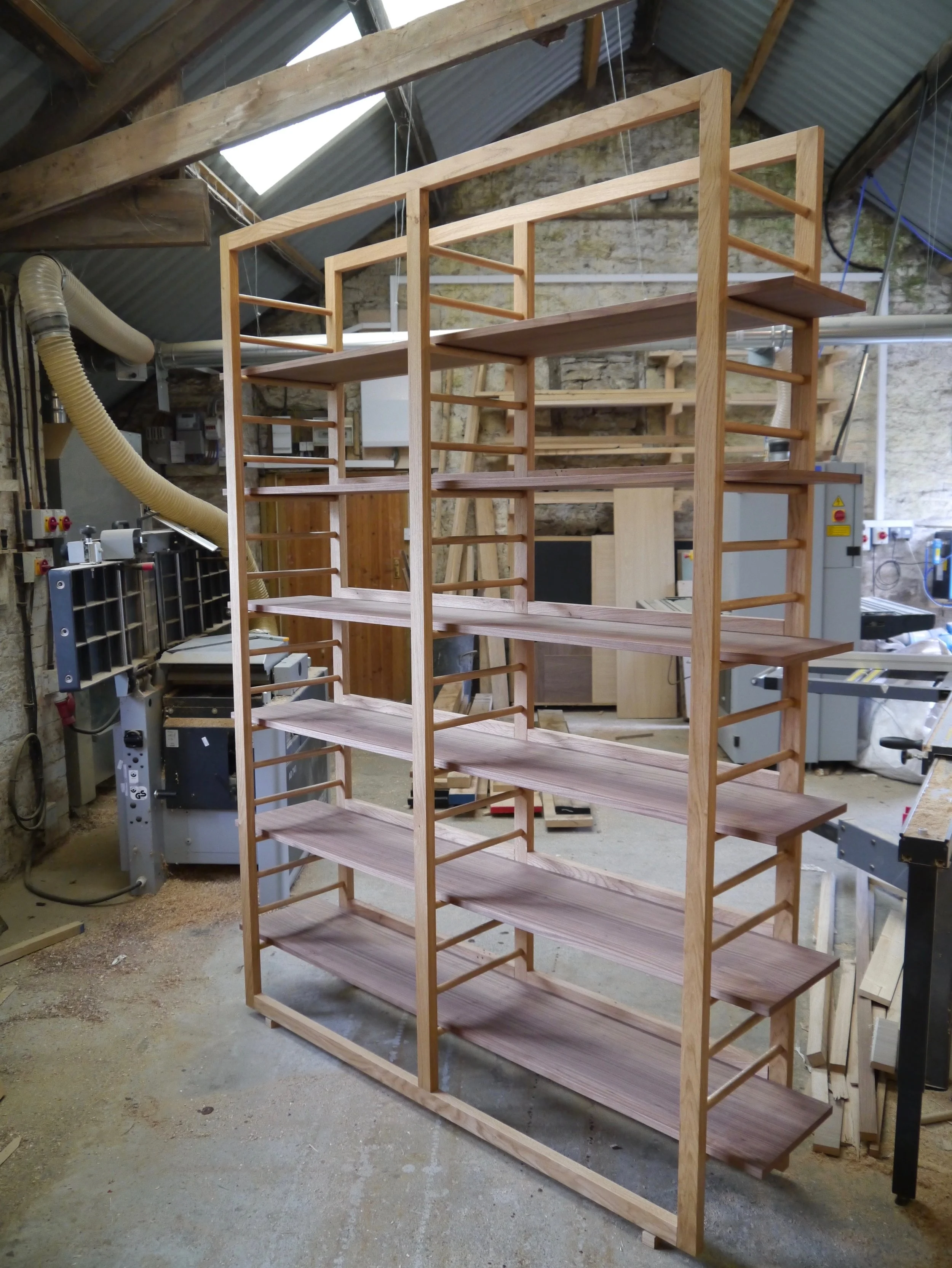 Custom Ladder shelving - Abergavenny home